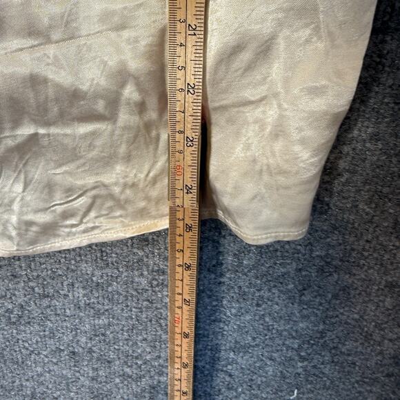 H&M Satin Slip Shirt Womens Large Beige Lace Coquette Grunge Spaghetti Strap Y2K - Picture 3 of 7